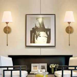 Battery Powered Wall Sconce with Cordless Mounting Design, Set of 2