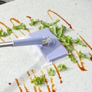 Spin Head Flat Floor Mop with 360 Degree Swivel Cleaning Base