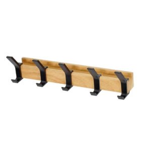 Wall Mounted Coat Rack with 5 Adjustable Double Hooks