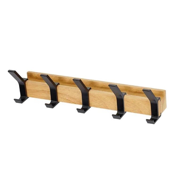 Wall Mounted Coat Rack with 5 Adjustable Double Hooks