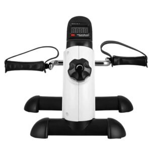 Mini Stationary Foot Cycle with Variable Resistance and LED Display for Seated Workout