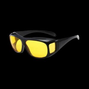 Wraparound Anti Glare Night Driving Eyewear with Polarized Yellow Tinted Lens