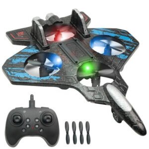 RC Stunt Airplane Toy with 360 Degree Flips and LED Lights for Kids