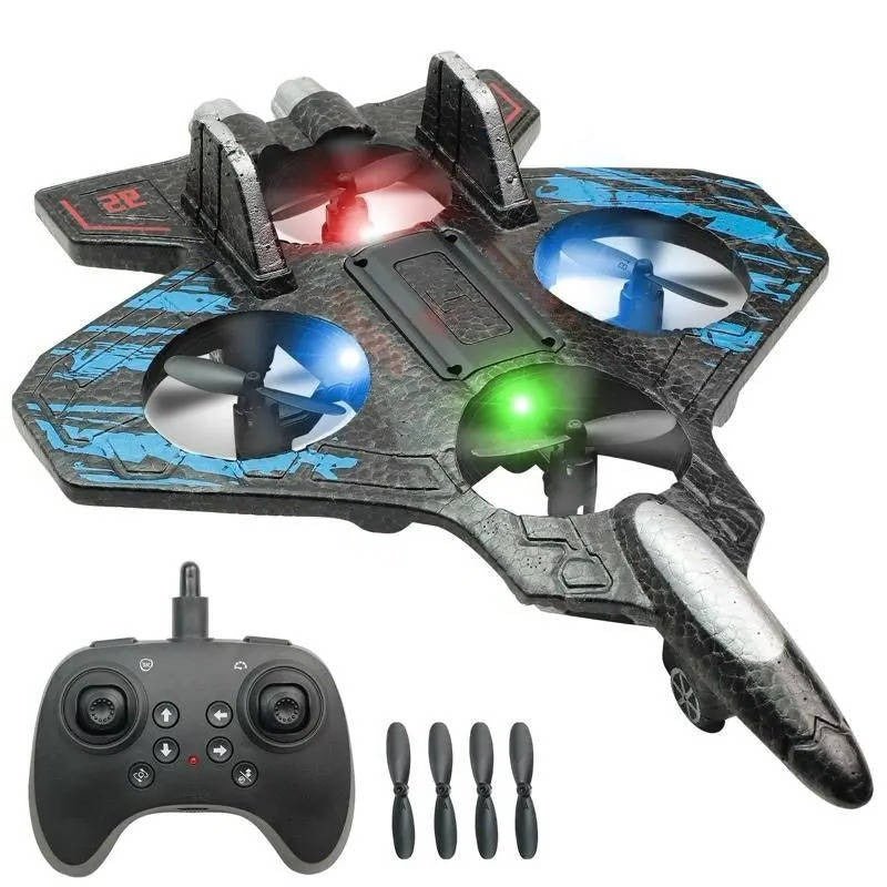RC Stunt Airplane Toy with 360 Degree Flips and LED Lights for Kids