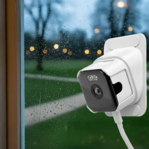 Wi Fi Window Camera with Color Night Vision and Two Way Audio