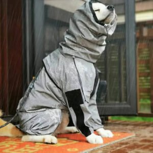 Waterproof Dog Raincoat with Adjustable Fit
