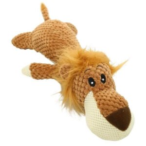 Plush Dog Toy with Built In Squeaker for Indoor Play and Fetch