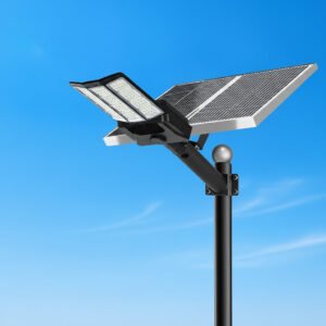 Solar Powered LED Flood Light with Motion Sensor and Dual Panel