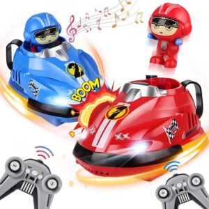 Remote Control Bumper Car Set with Eject Feature, 2 Pack for Kids