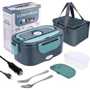 Plug-In Electric Heated Lunch Box with Insulated Container for Car Office and Travel Meals
