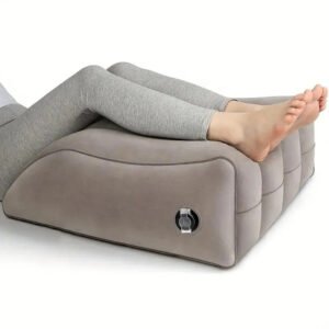 Inflatable Leg Rest Pillow with Adjustable Elevation and Storage