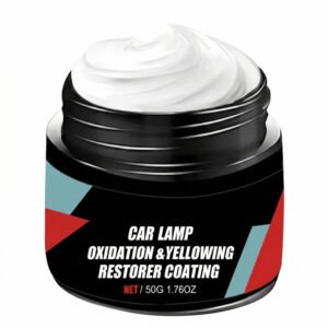 Car Headlight Surface Yellowing Restoration Kit with Paste and Sponge, 2 Pack