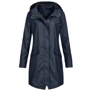 Women's Waterproof Rain Jacket with Lightweight Packable Design