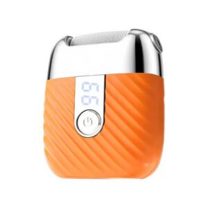 USB Rechargeable Electric Foot File with 3 Interchangeable Grinding Heads, Dual Speed and LED Light