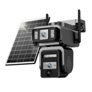 Solar Powered Wireless Security Camera with Auto Tracking, Dual Lens and Two Way Audio