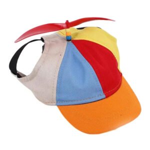 Adjustable Pet Cap with Decorative Propeller
